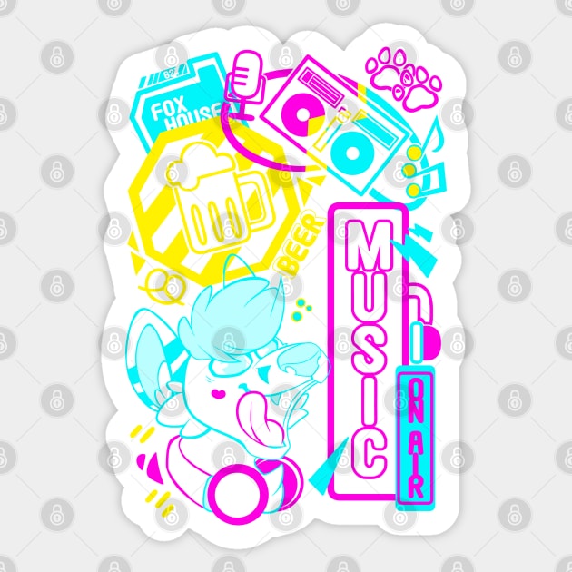 Kjisu's Nightlife Furry Design Sticker by Kjisu